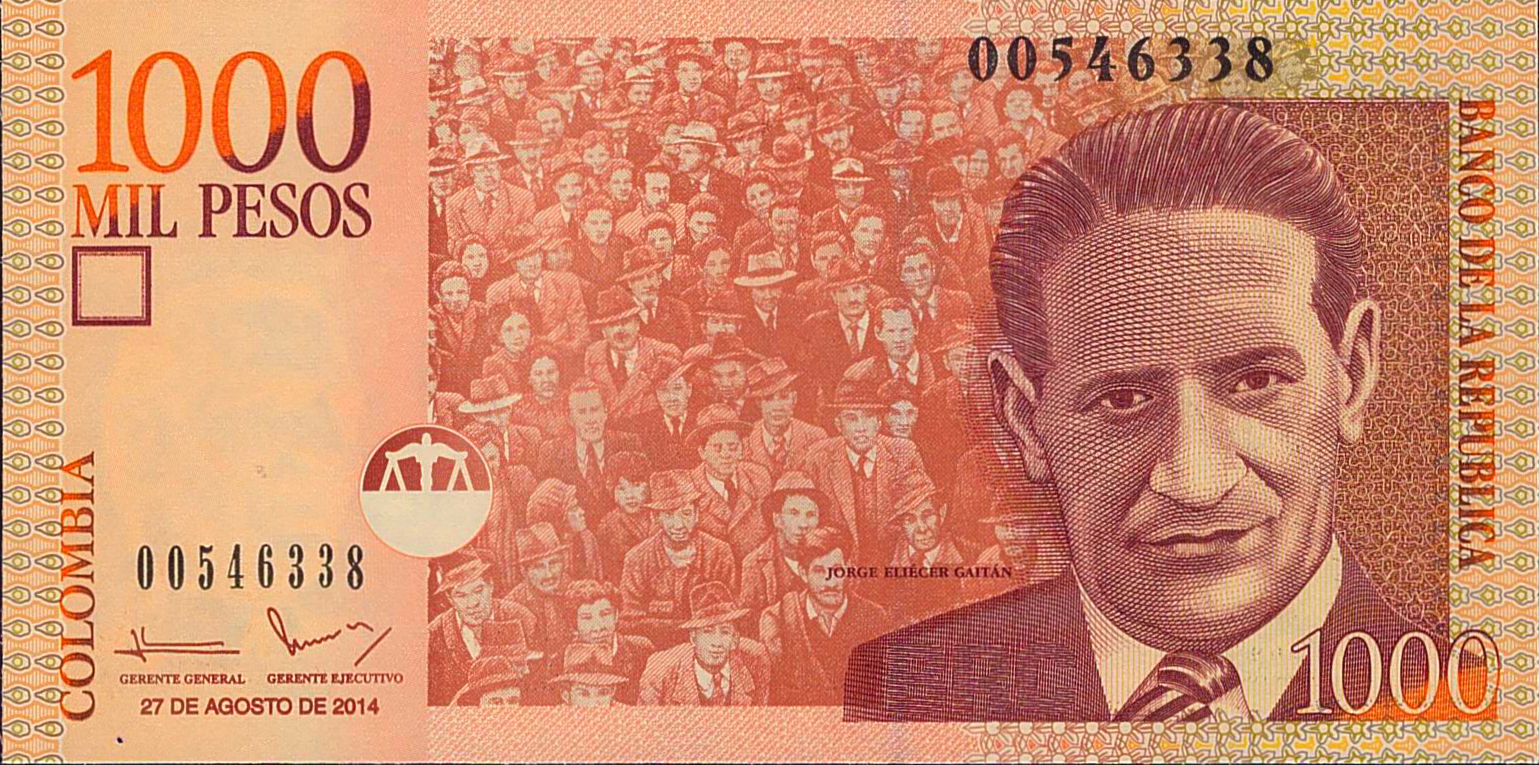 Colombia 1000 2014 UNC P-456/q